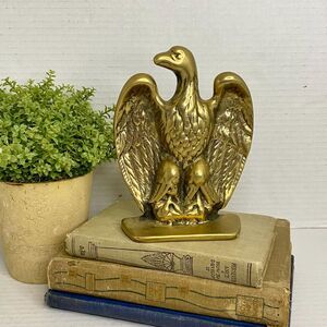 Vintage Brass American Eagle Bookend